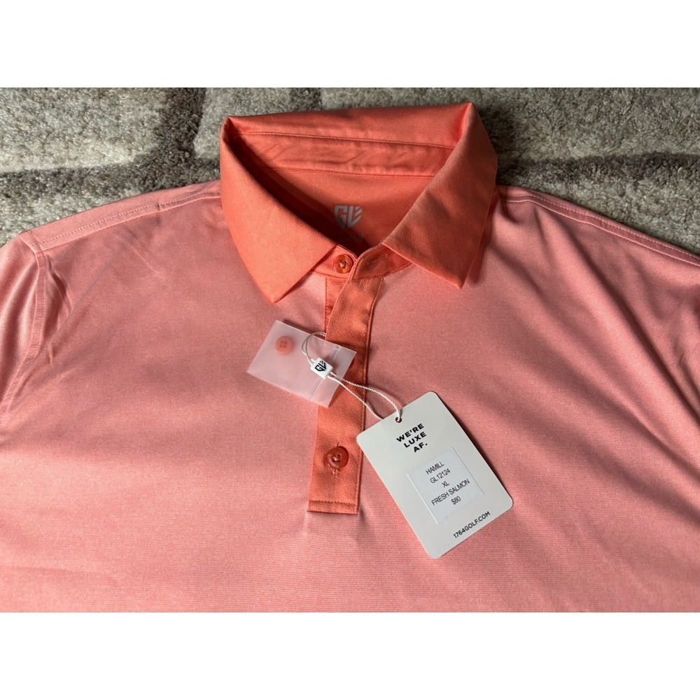 Graham Golf shirt Luxe Hamill Golf Polo Fresh Salmon $80 retail XL NWT